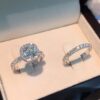 Luxury Silver Color Princess Ring