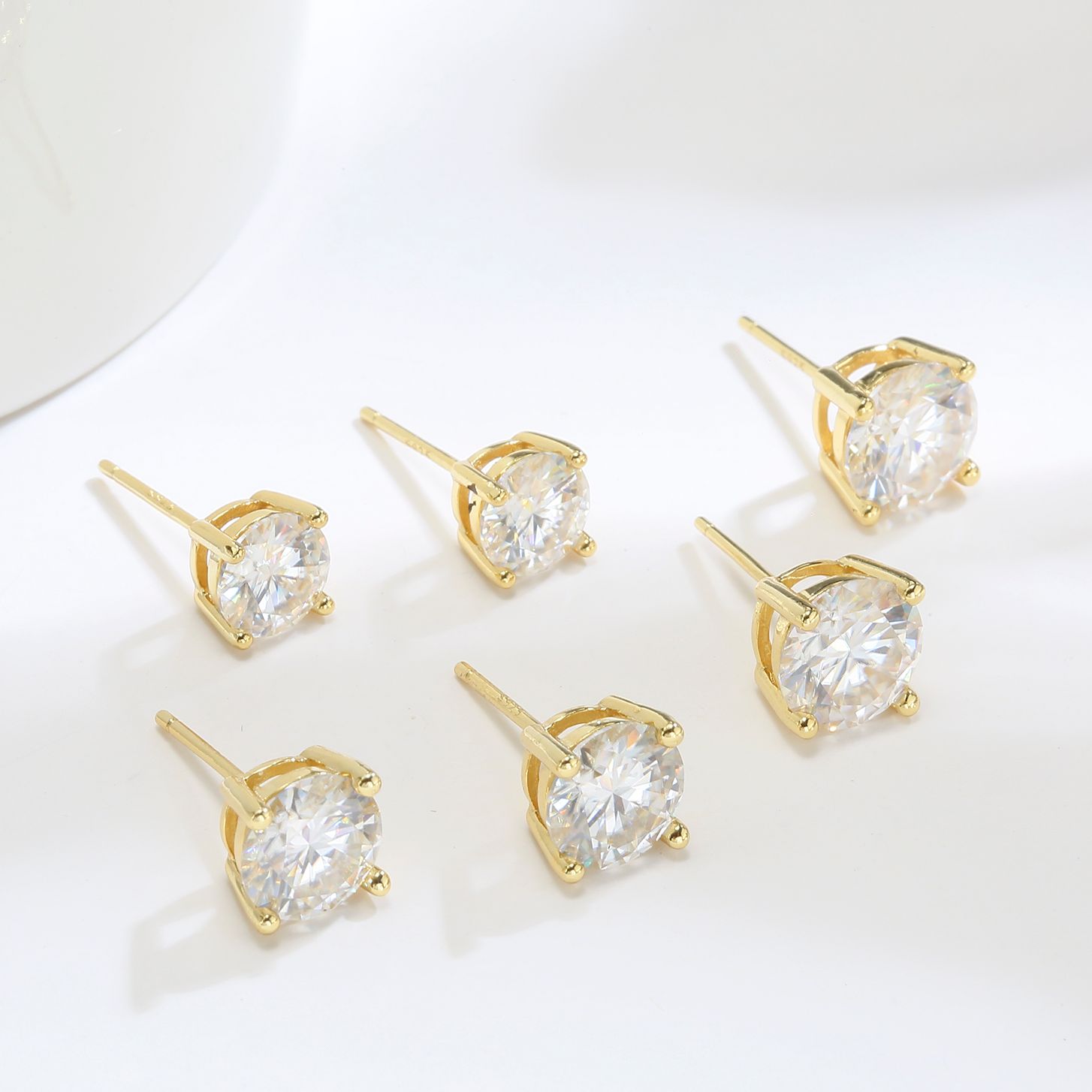 Moissanite-Earrings-18K-Gold-925-Sterling-Silver-Stud-Earring-for-Women-3MM-Fashion-Wedding-Lab-Created-5