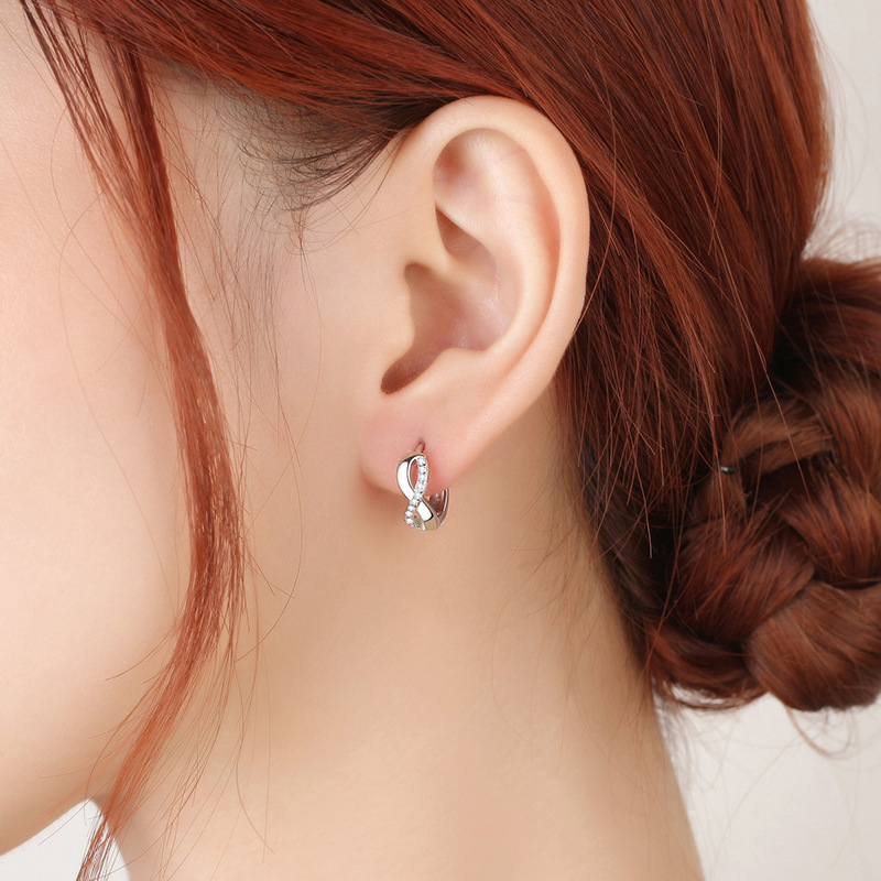 New-Arrival-Female-Earring-925-Silver-Needle-8-Shaped-Twist-Infinity-Eternal-Endless-Zircon-Small-Earrings-4